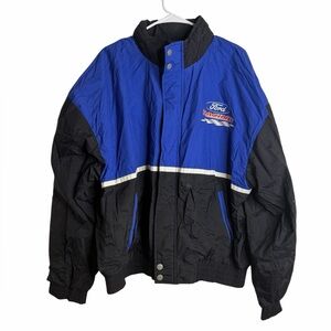 Ford Racing NASCAR Blue Black Puffer Jacket Racing Champions Size XXL